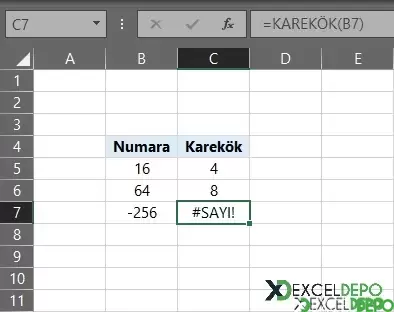 #SAYI! Hatası