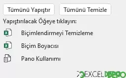 Panoya alınmış işlemler