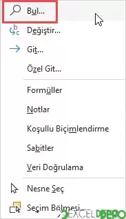 Bul Seçeneği