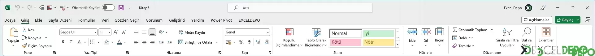 Şerit Menü