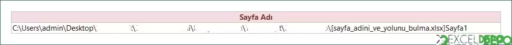 Sayfa Adını ve Yolunu Bulma