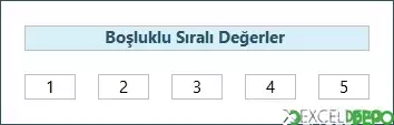 Aralarda Boş Sütunlu Sıralı Değerler Oluşturma