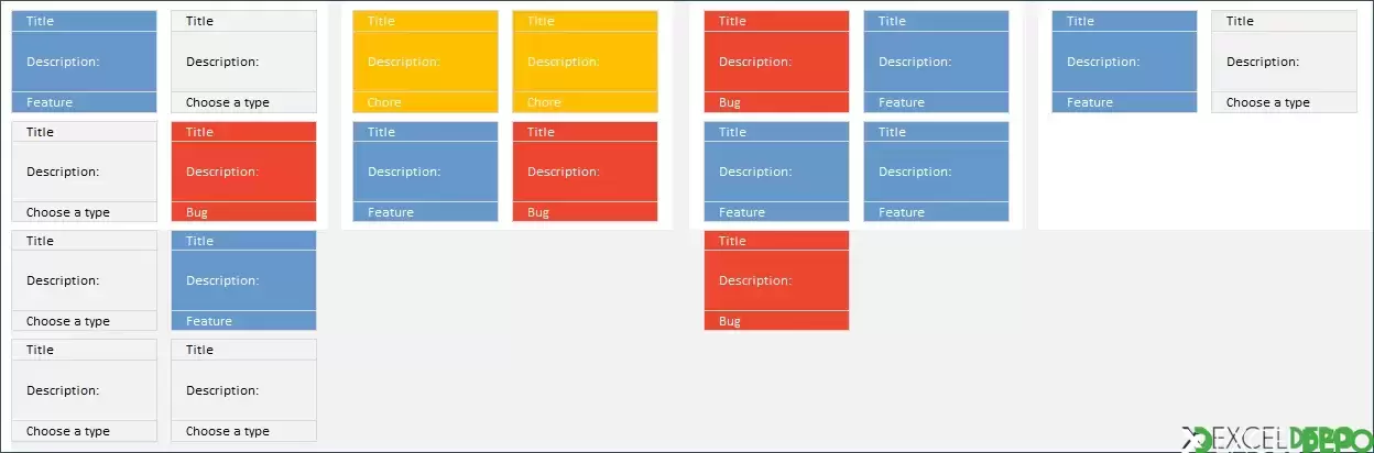 Kanban Panosu Excel Şablonu
