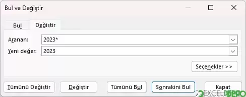 Bul ve Değiştir