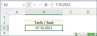Tarih ve Saat Biçimini Sadece Tarihe Dönüştürme
