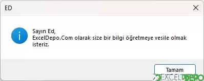 Açılış ve Kapanışta Uyarı Verdirme