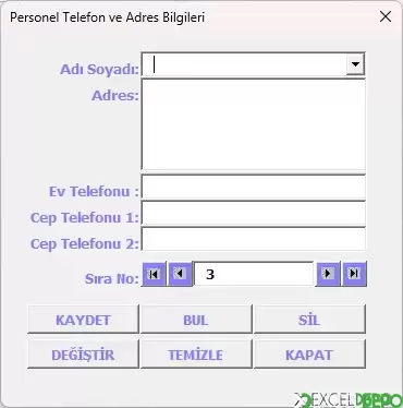 Basit Telefon Rehberi Hazırlama