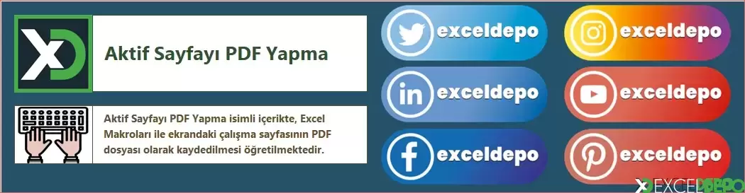 Aktif Sayfayı PDF Yapma