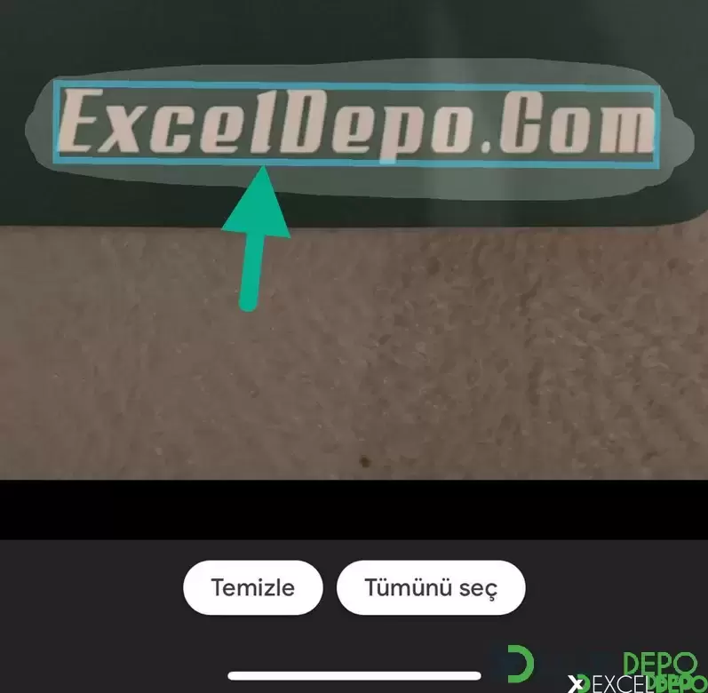 Kağıttaki Yazıyı Excele Aktarma