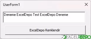 Textbox İçinde İstenen Kelimeleri Renklendirme