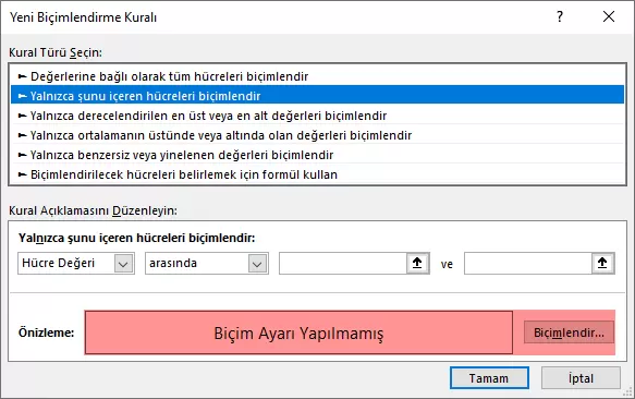 Biçim Ayarları