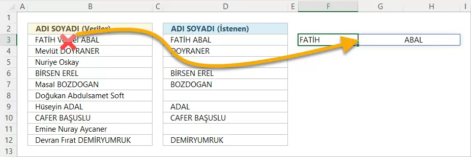 EĞER ile mantıksal koşullar oluşturma