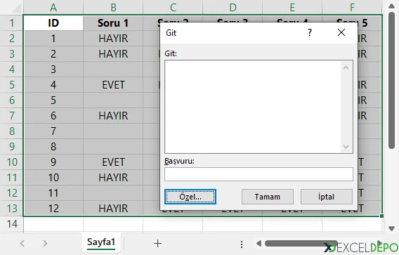 Özel Git penceresini açın