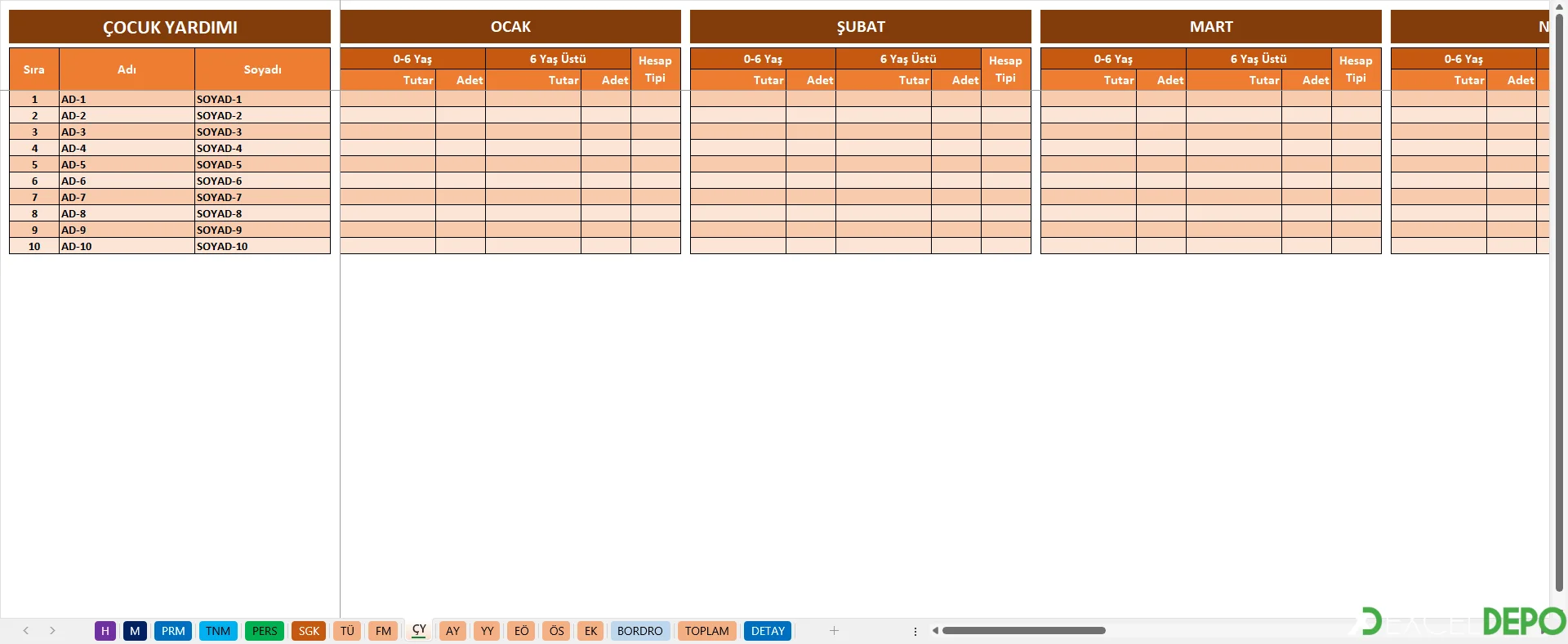 ÇY (Çocuk Yardımı) Sayfası: