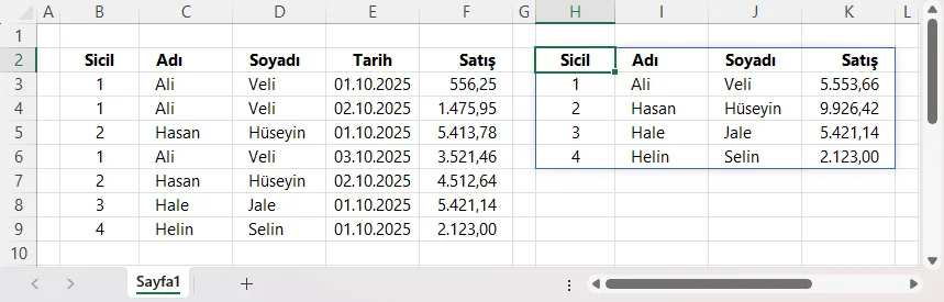 Dinamik Genişleyen Aralık Oluşturma