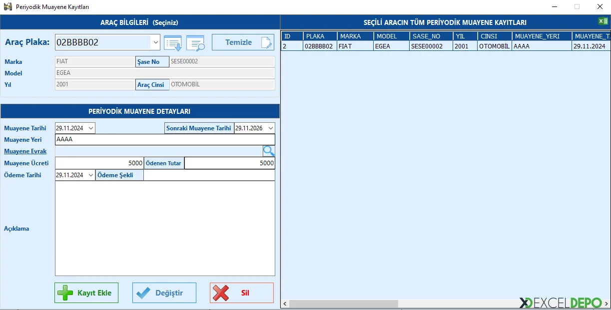Araç Periyodik Muayene Takibi