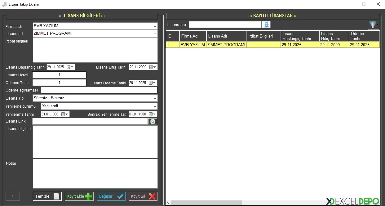 Yazılım Lisans Takibi