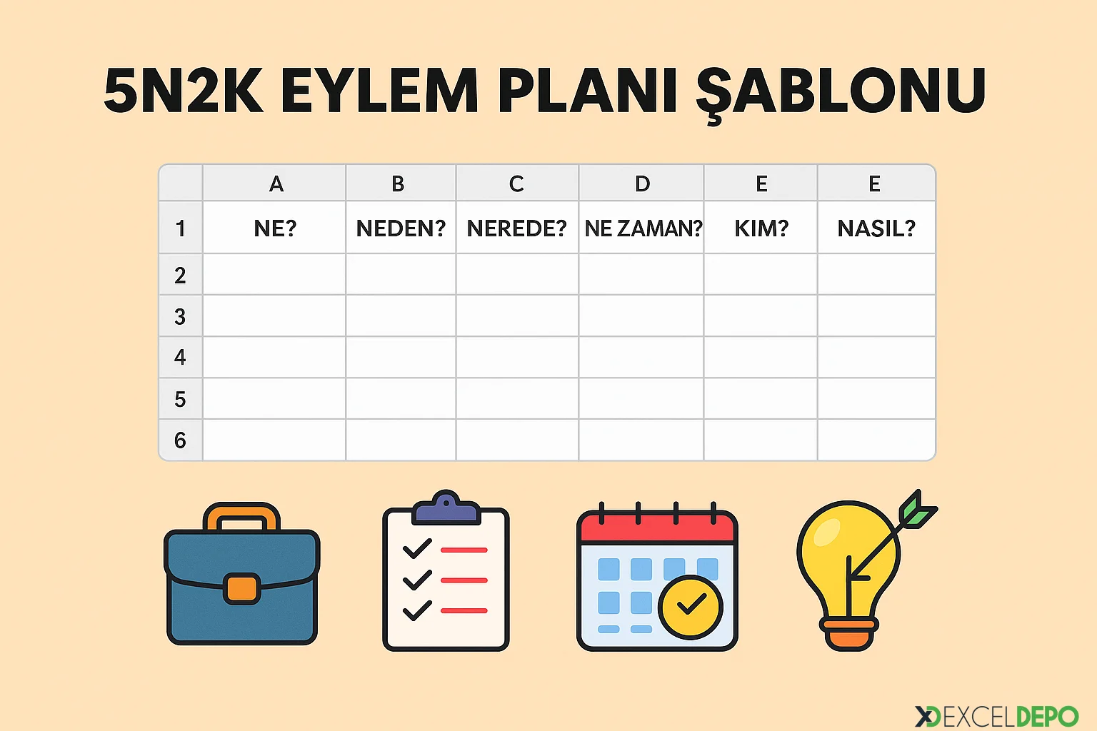 5N2K Eylem Planı Şablonu
