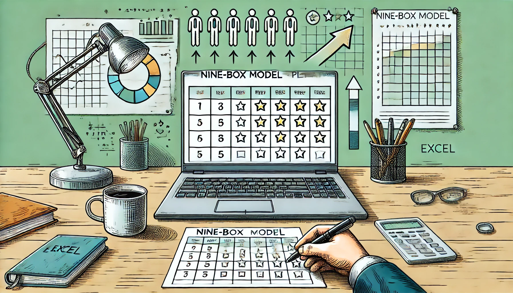 9 Kutu Modeli Excel Şablonu