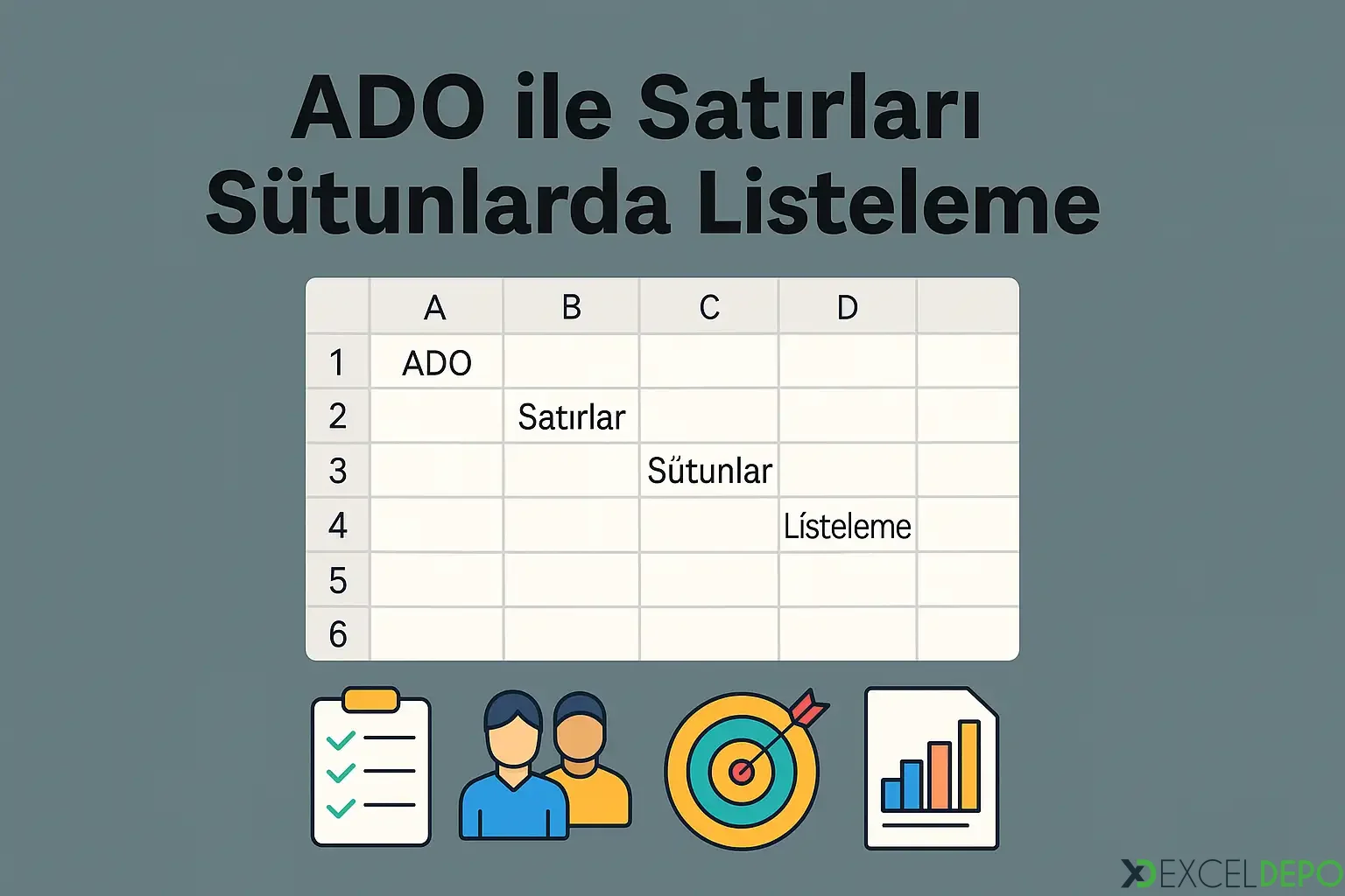 Kaynak 'ADO ile Satırları Sütunlarda Listeleme'