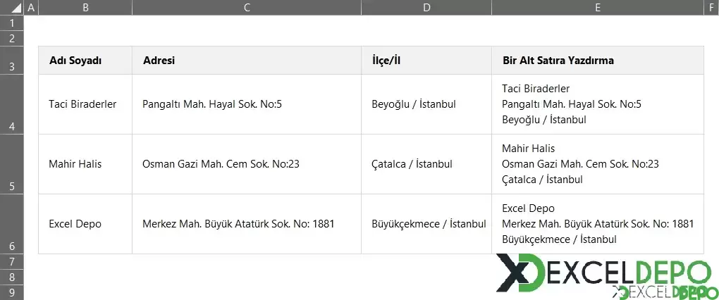 Bir Alt Satıra Formül Kullanarak Yazdırma-1.webp