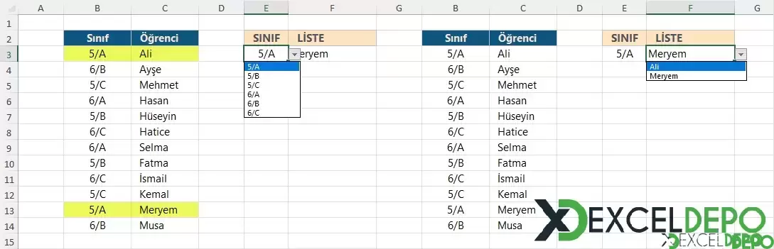 Birbiriyle Bağlantılı İki Açılan Liste Yapma-1.webp