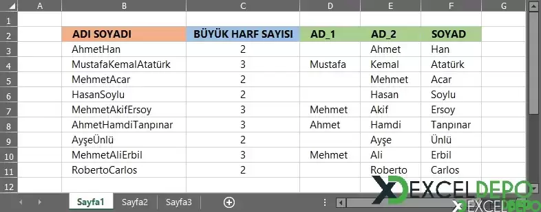 Birleşik İsimleri Ayırma