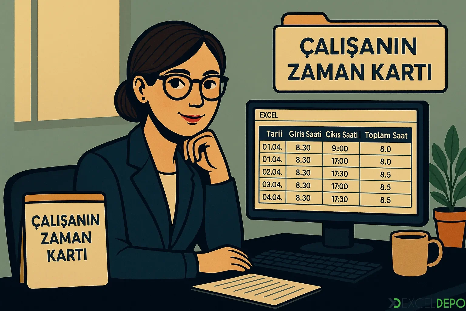 Dosya 'Çalışanın Zaman Kartı'
