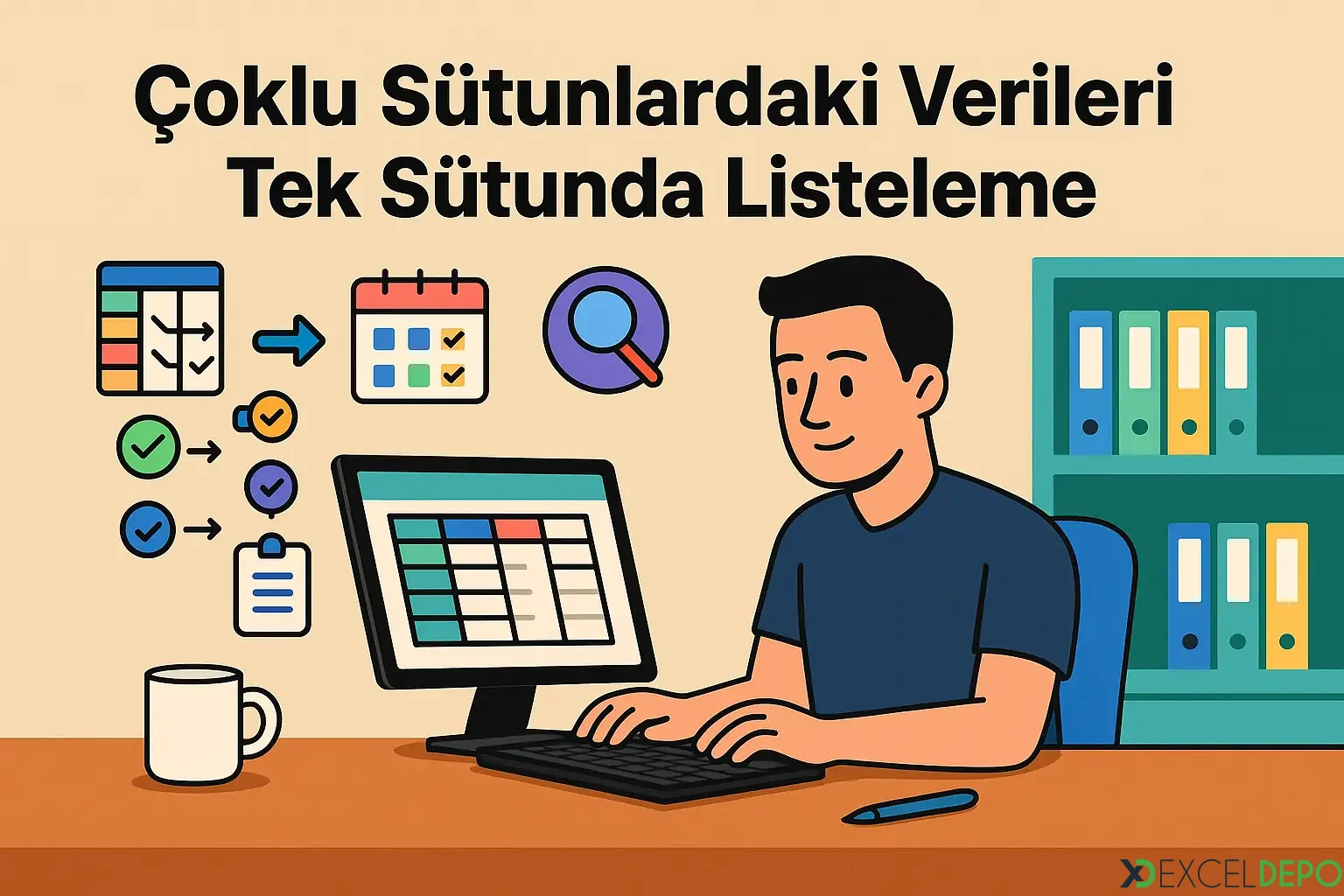 Kaynak 'Çoklu Sütunlardaki Verileri Tek Sütunda Listeleme'