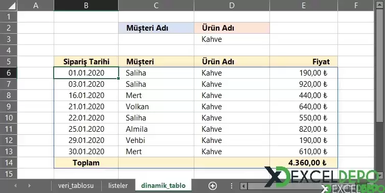 Dinamik Formüller ile Dinamik Tablolar Oluşturma-8.webp