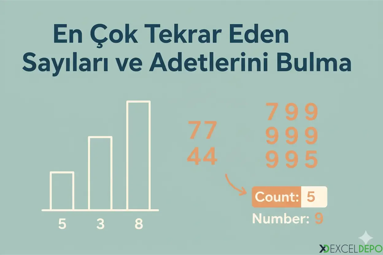 Kaynak 'En Çok Tekrar Eden Sayıları ve Adetlerini Bulma'