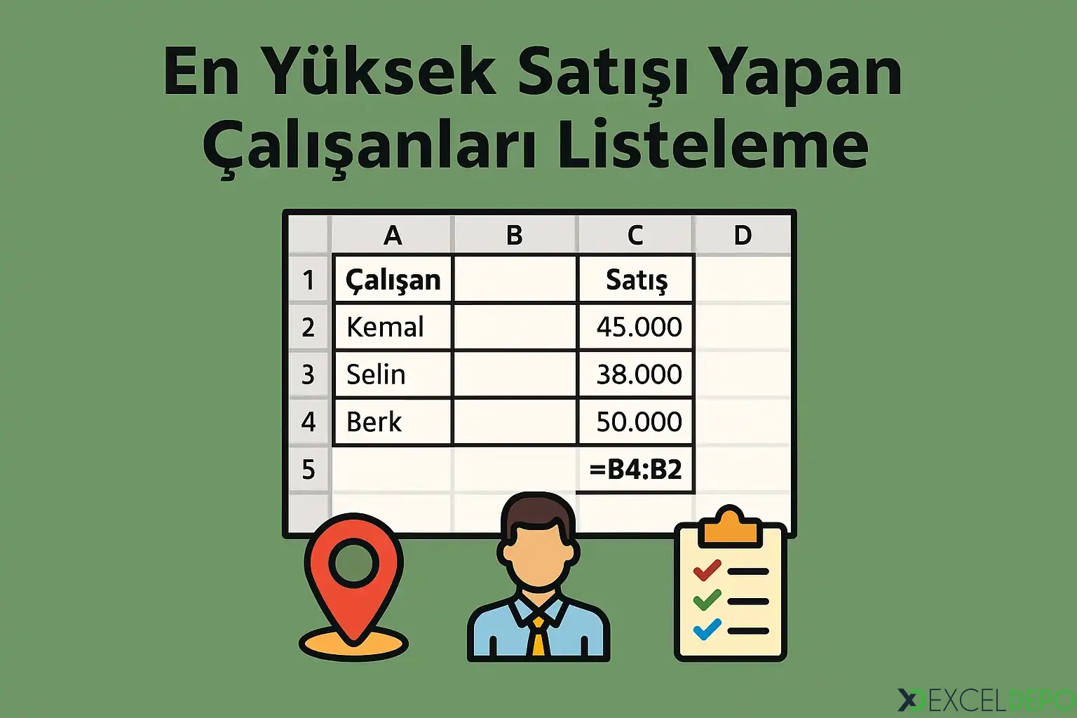 Kaynak 'En Yüksek Satışı Yapan Çalışanları Listeme'