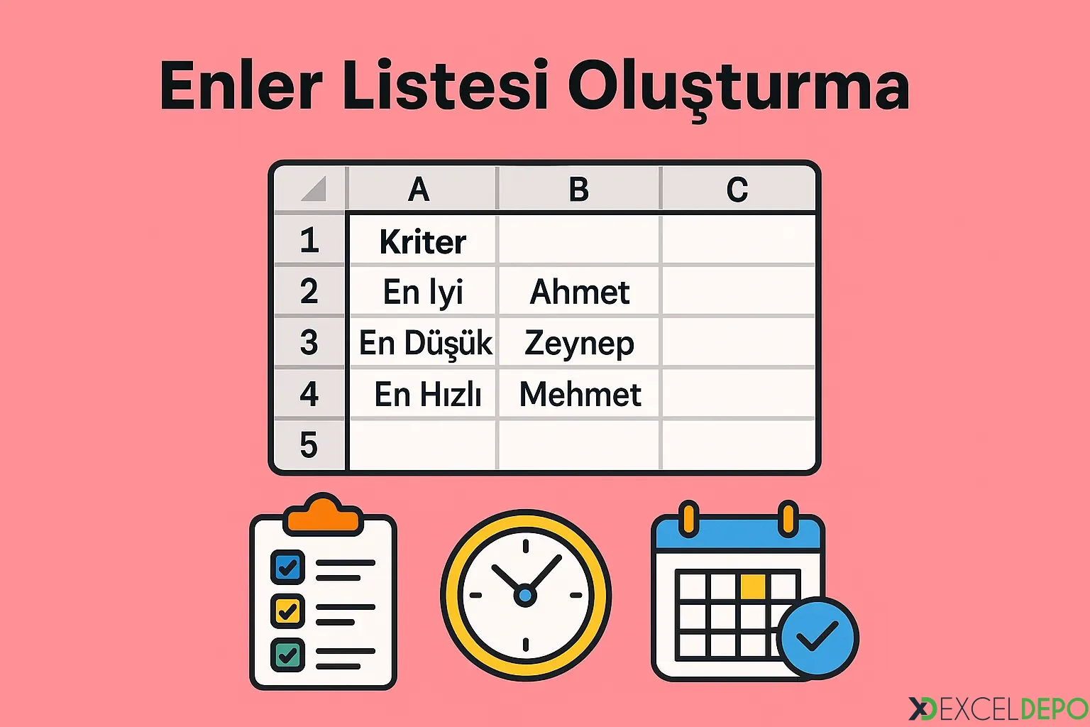 Kaynak 'Enler Listesi Oluşturma'