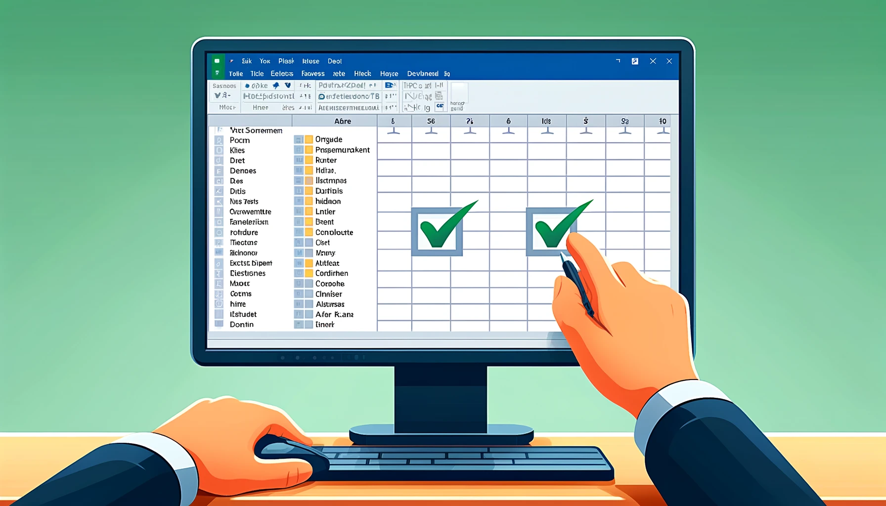 Excel Checkbox Ekleme