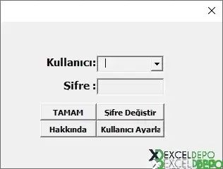 Excel Yetki Bazlı Kullanıcı Girişi Yapma