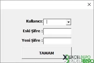 Excel Yetki Bazlı Kullanıcı Girişi Yapma