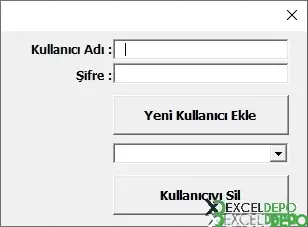 Excel Yetki Bazlı Kullanıcı Girişi Yapma