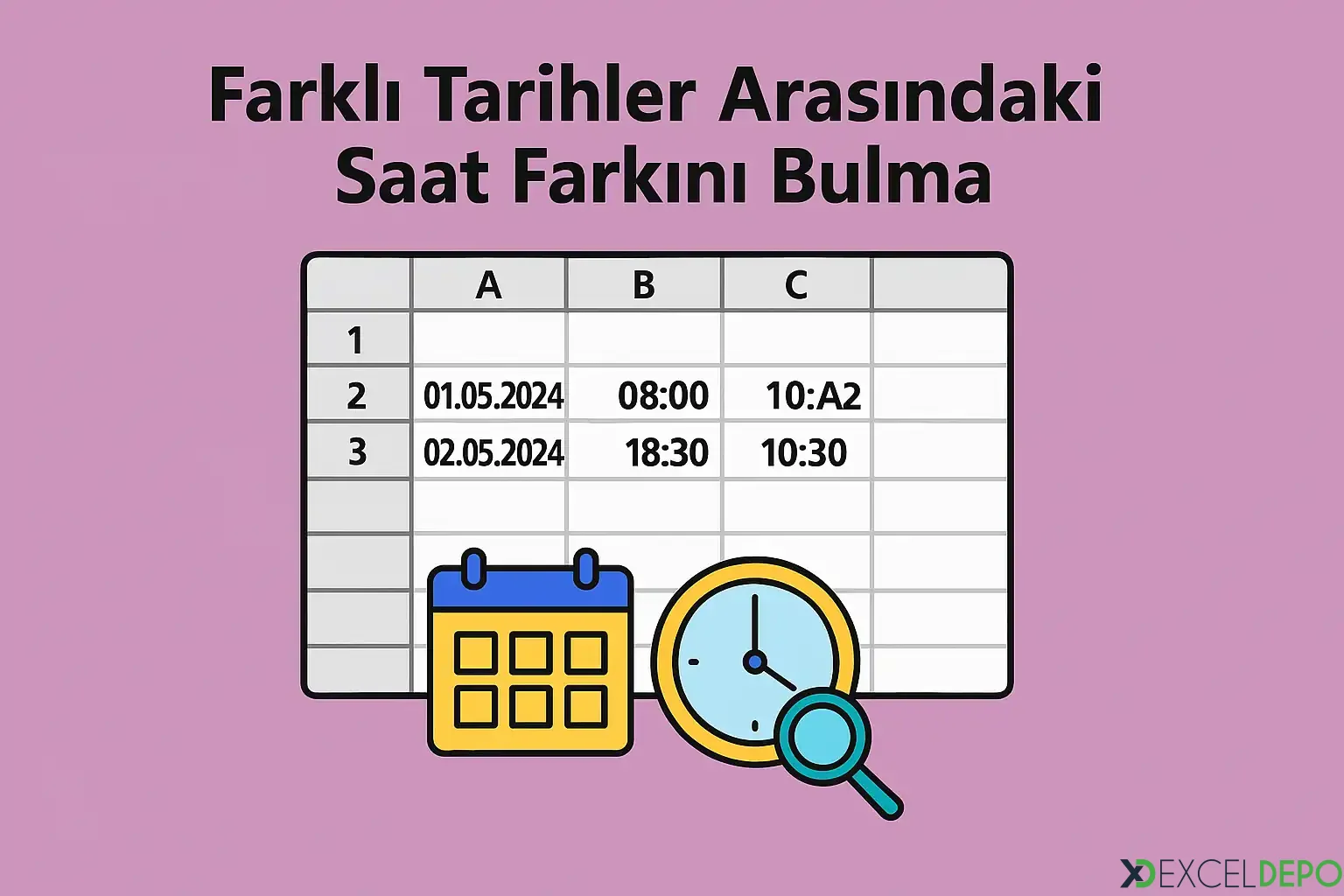 Kaynak 'Farklı Tarihler Arasındaki Saat Farkını Bulma'