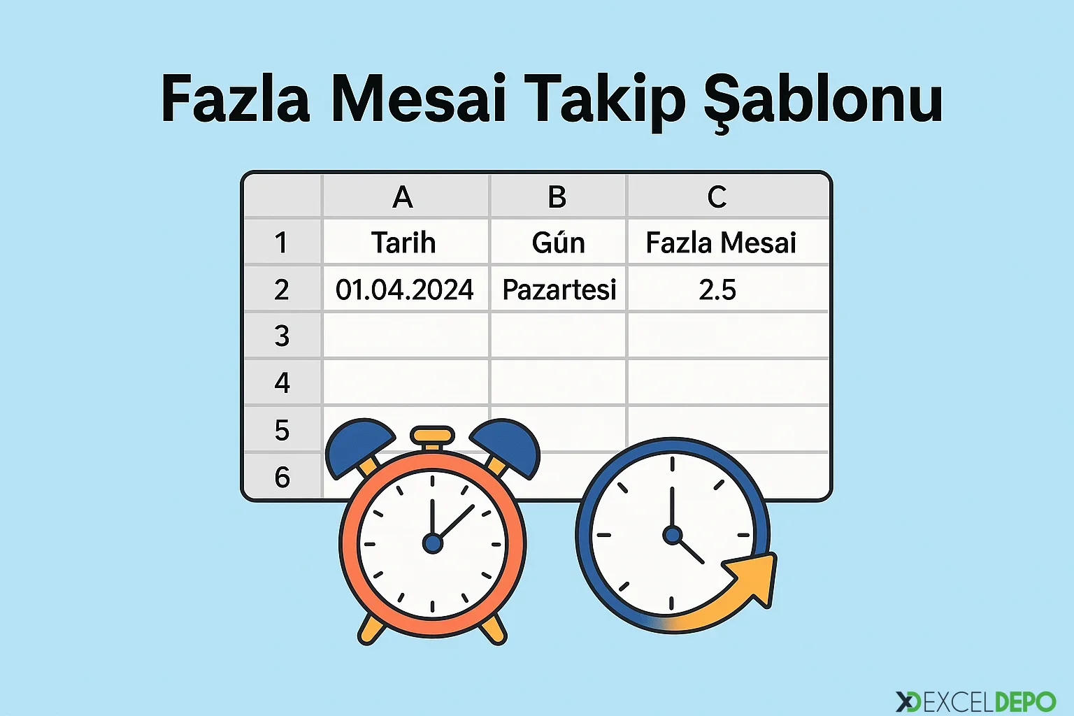 Fazla Mesai Takip Şablonu