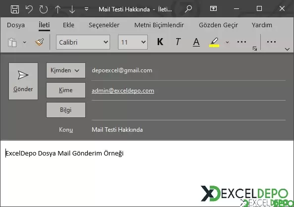 Gönderici Seçenekli E-Posta Yollama