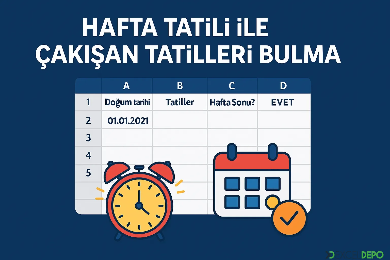 Hafta Tatili ile Çakışan Tatilleri Bulma