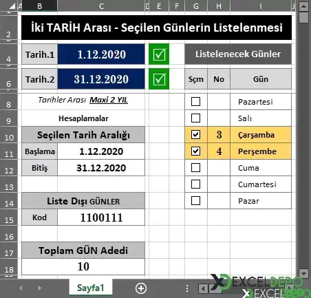 İki Tarih Arasındaki Seçilen Günleri Listeleme-1.webp