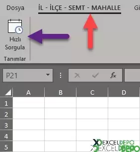 İl İlçe Listesi Excel