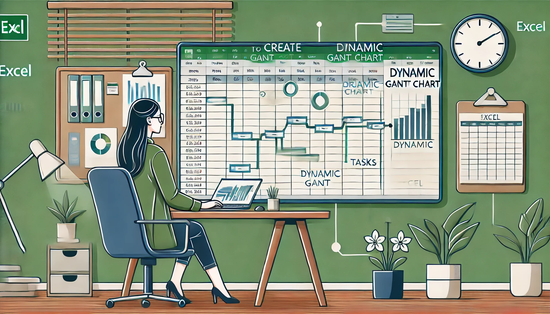 Dosya 'İş Durumu İçin Dinamik Gantt Grafiği Oluşturma'