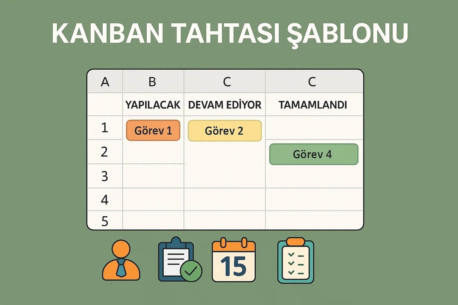 Kanban Tahtası Şablonu