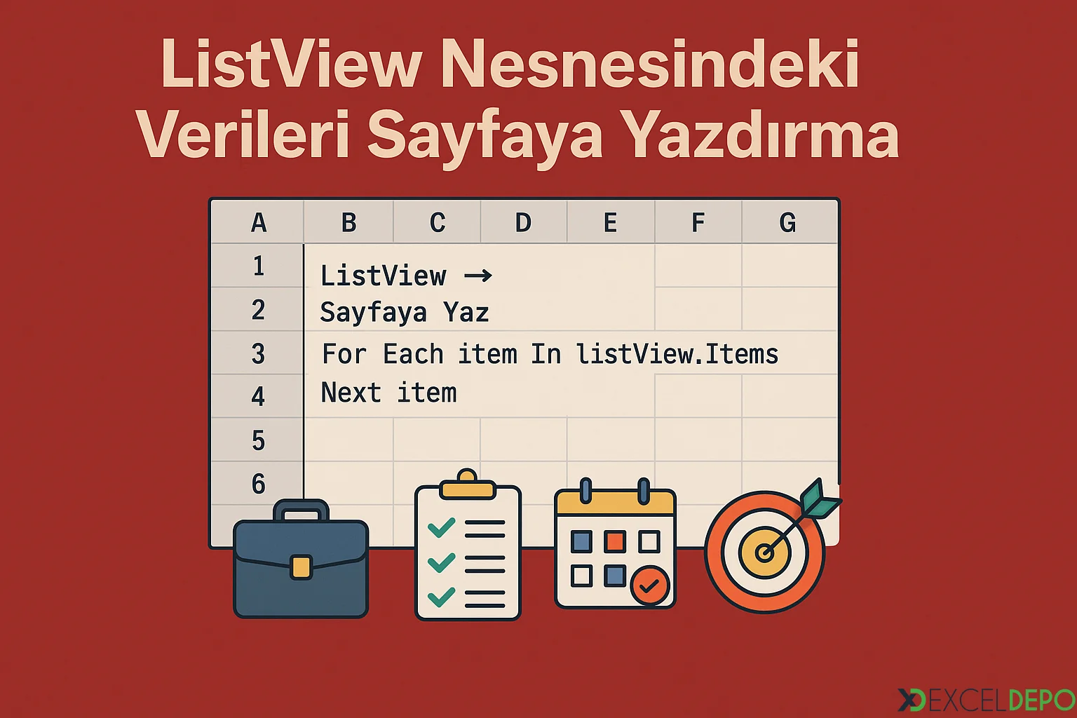 Dosya 'ListView Nesnesindeki Verileri Sayfaya Yazdırma'