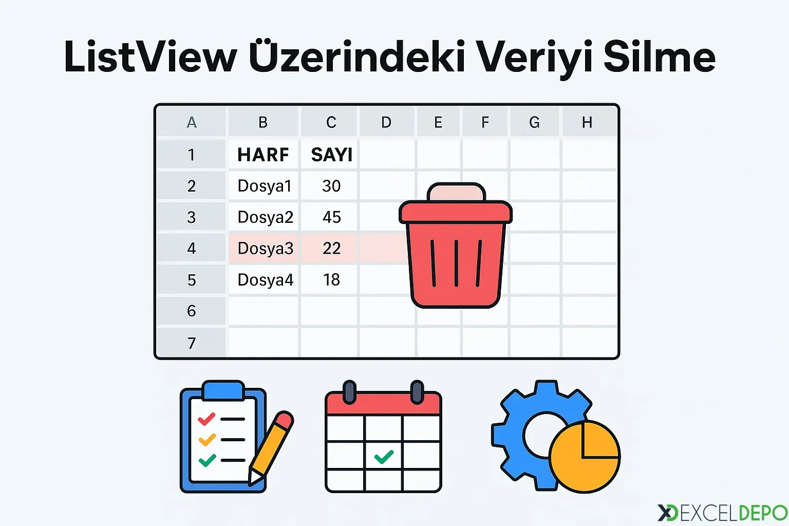 Dosya 'ListView Üzerindeki Veriyi Silme'