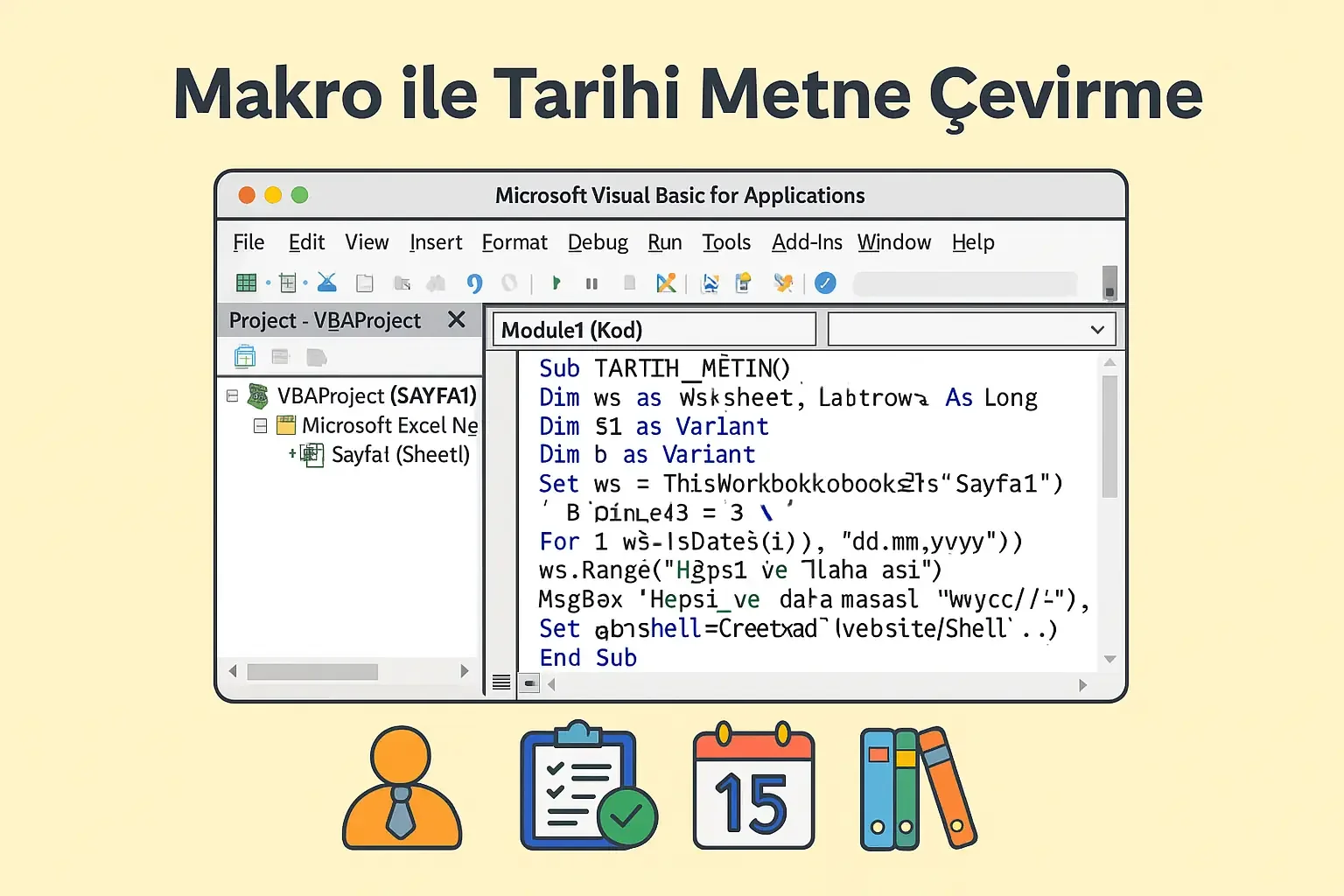 Kaynak 'Makro ile Tarihi Metne Çevirme'