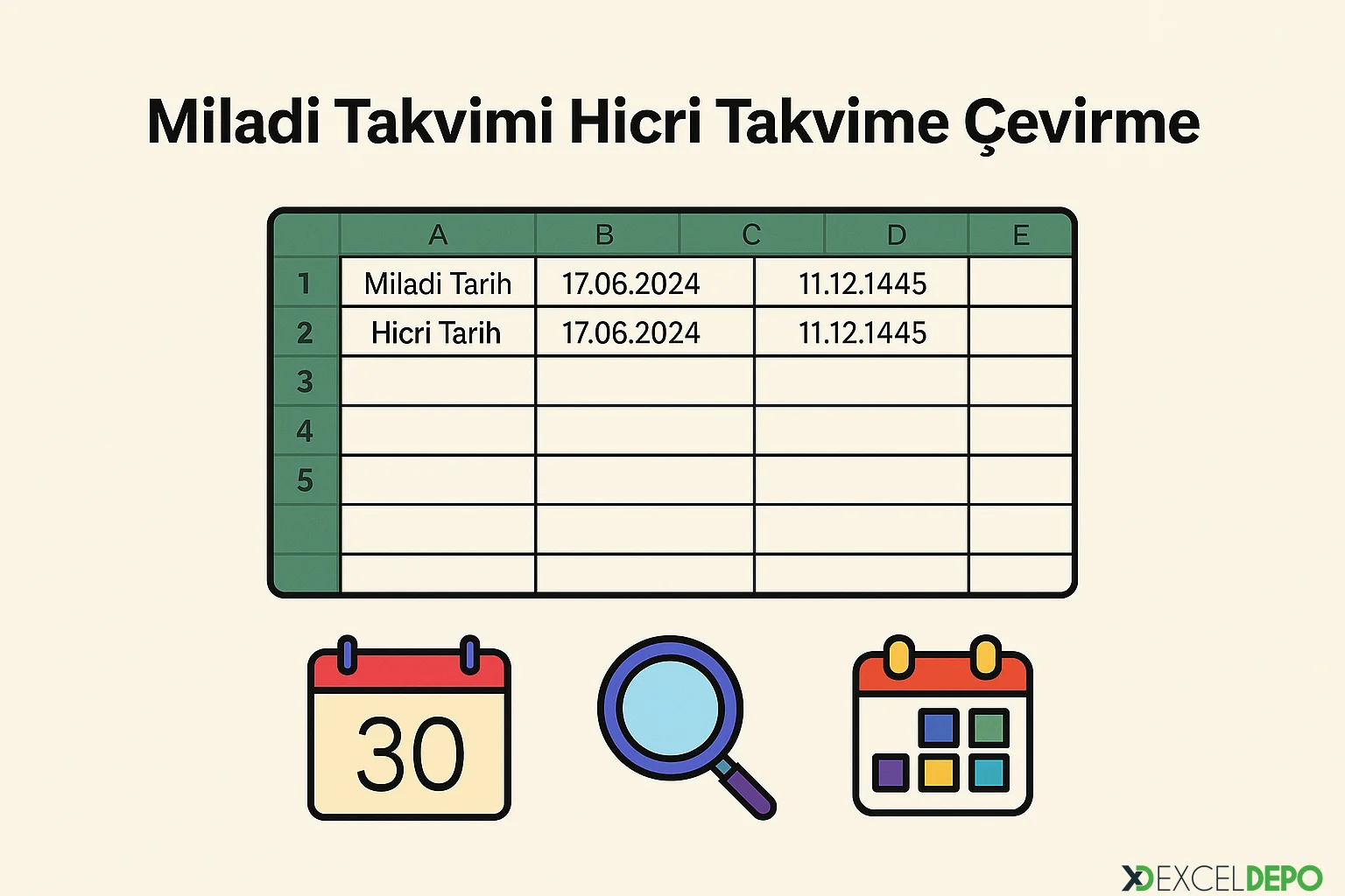 Kaynak 'Miladi Takvimi Hicri Takvime Çevirme'