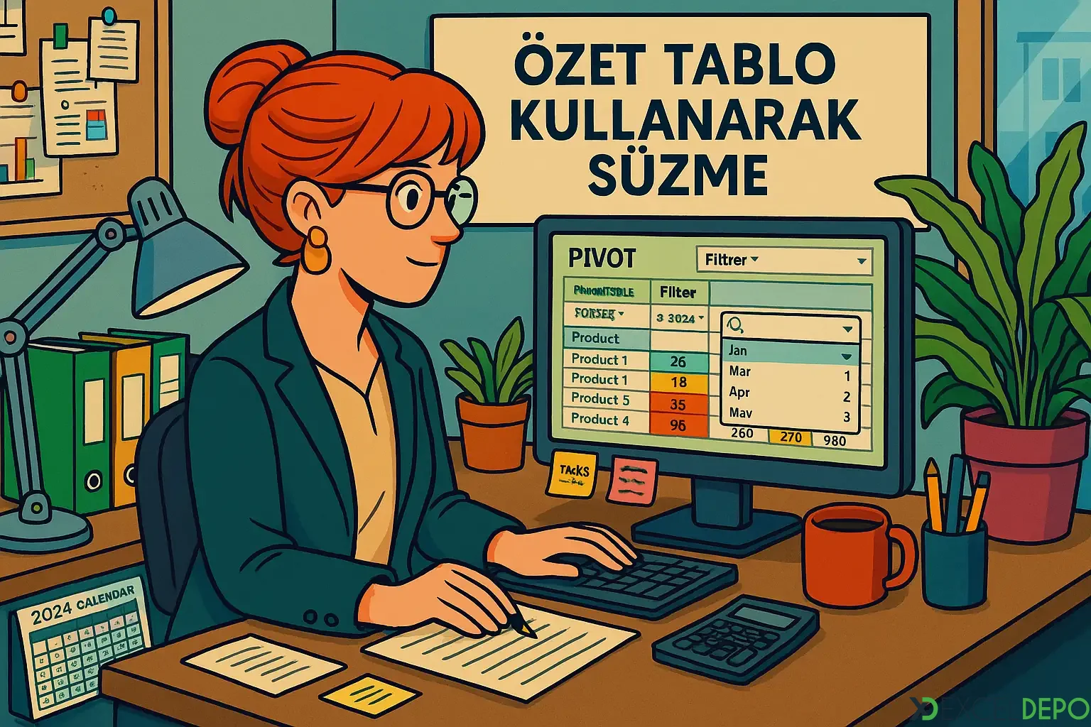 Dosya 'Özet Tablo Kullanarak Süzme'